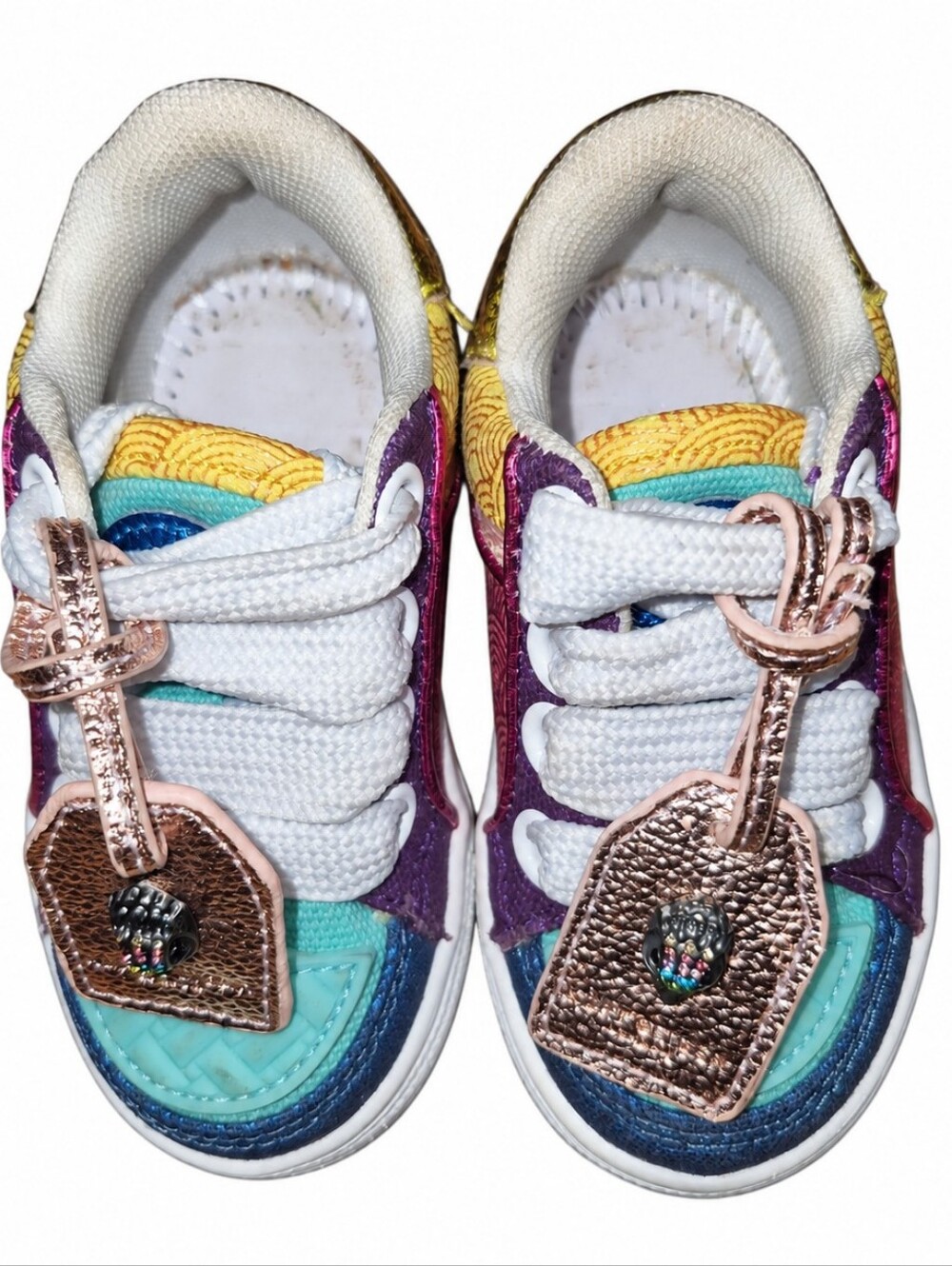 Kurt Geiger London Mini Southbank Tag Sneakers Toddler Size 6 Multicolor